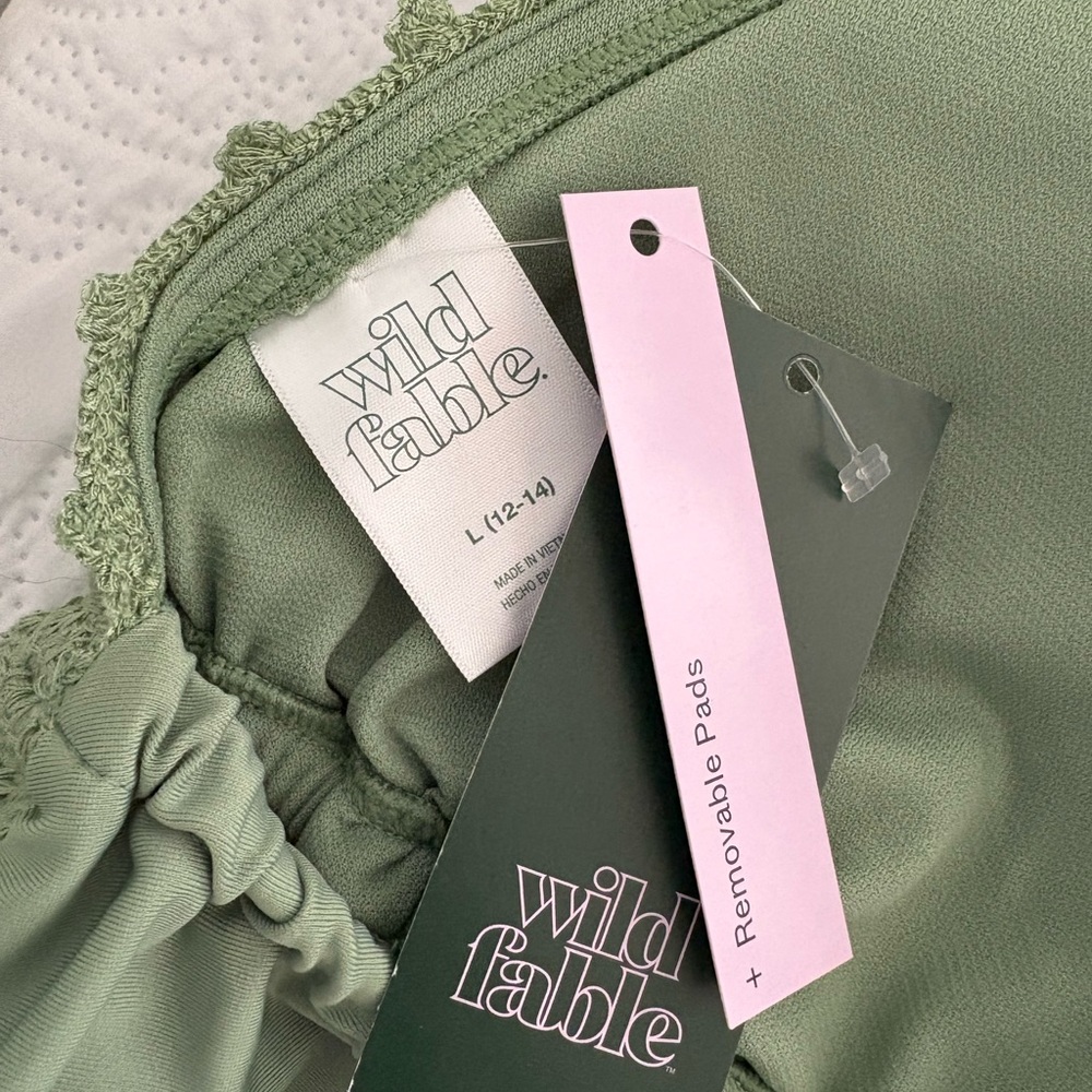 NEW! Wild Fable Green Knit Bikini Set - Picture 4 of 9